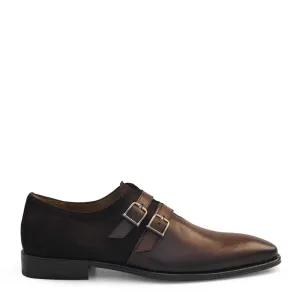 Suede/Leather Double Monk Strap