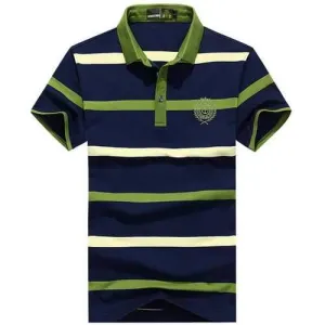 Summer Striped Casual Cotton Golf Shirt
