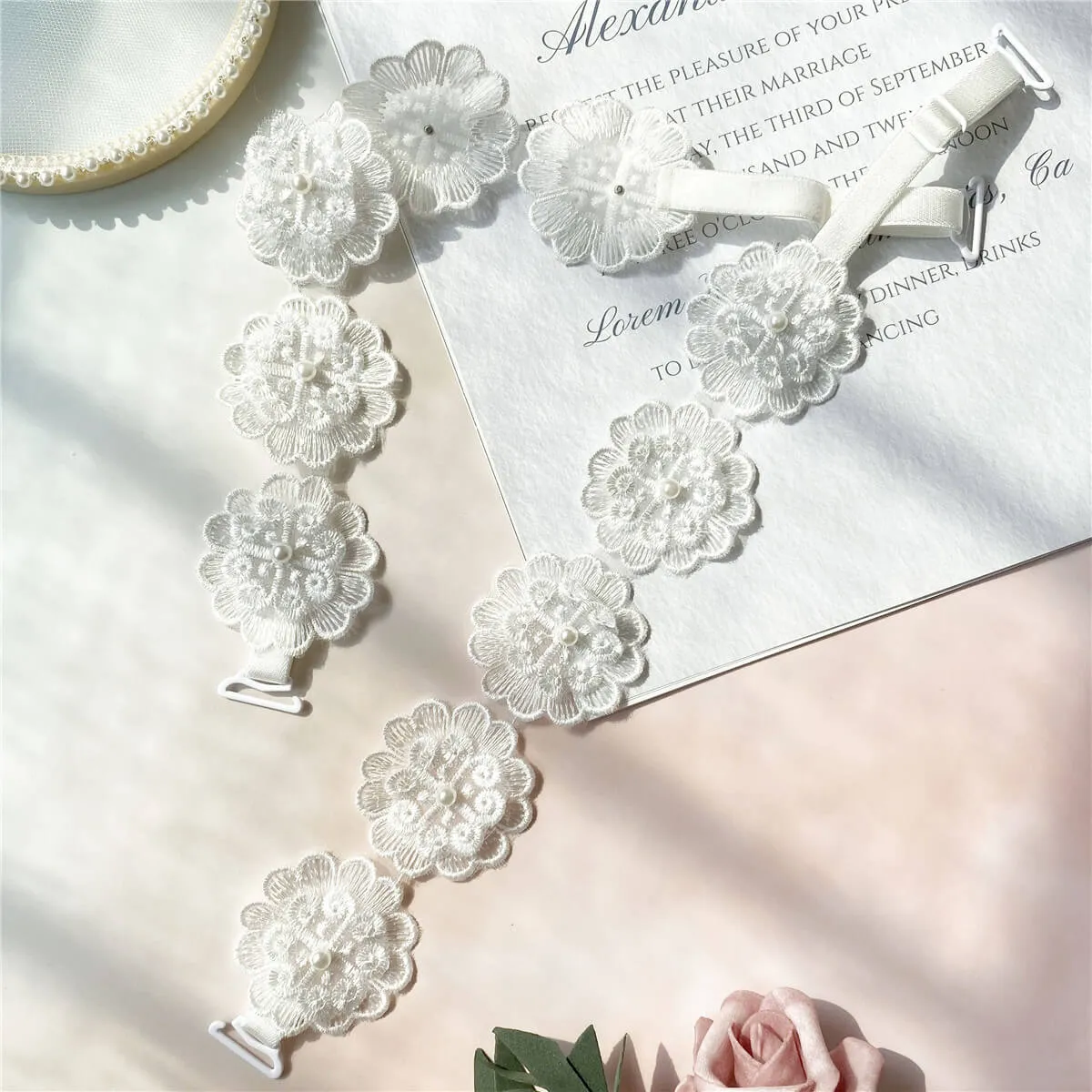 Sweet Flower Lace Bra Straps