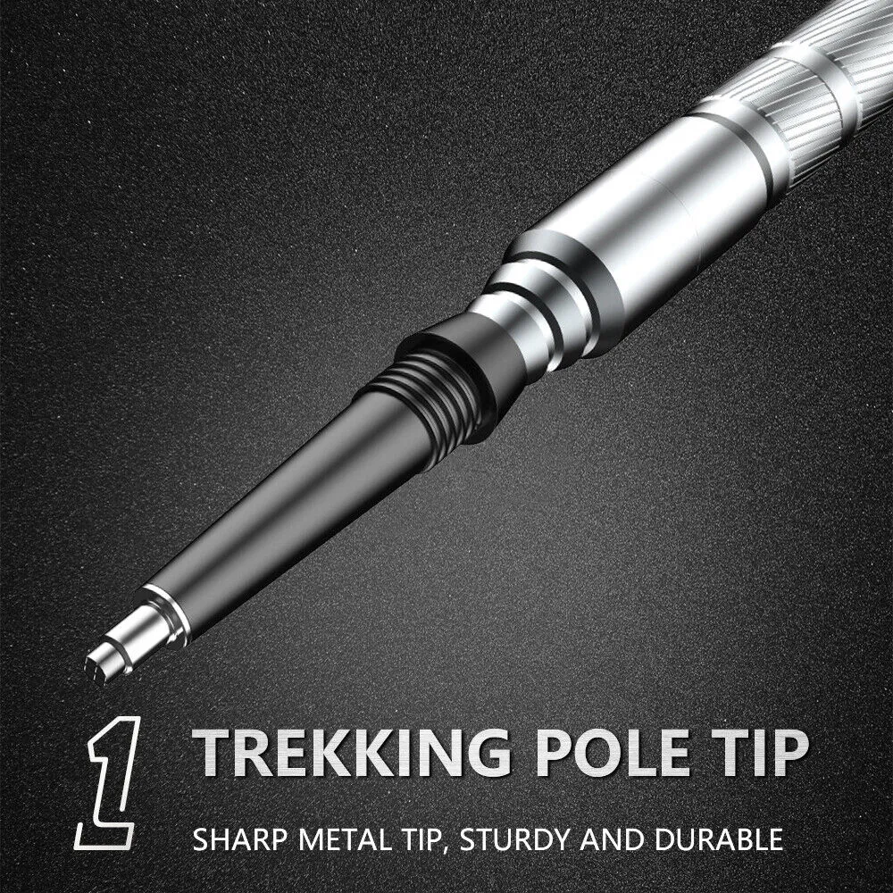 Tactical Trekking Pole for Hiking, Walking Cane Stick, Survival Alpenstock