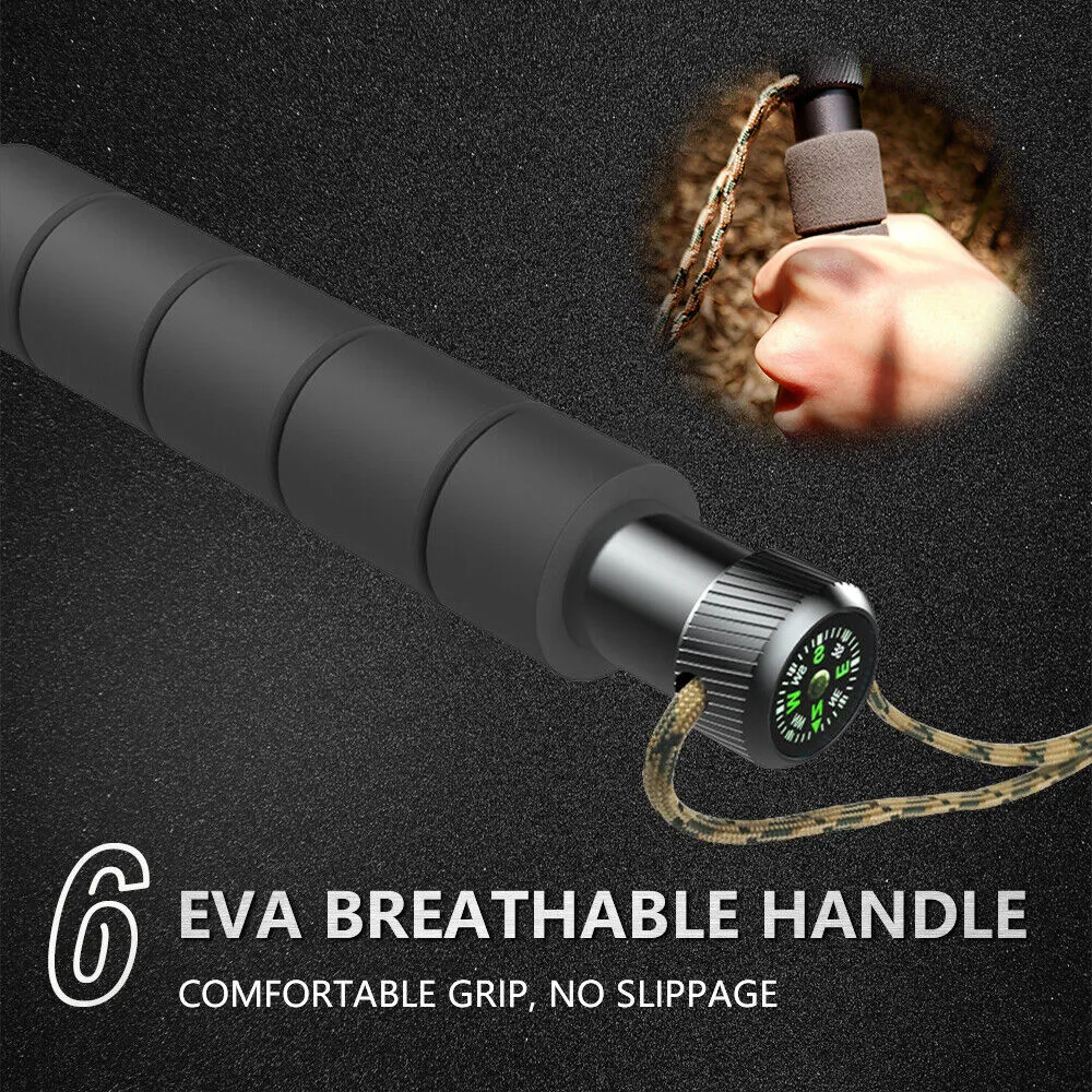 Tactical Trekking Pole for Hiking, Walking Cane Stick, Survival Alpenstock