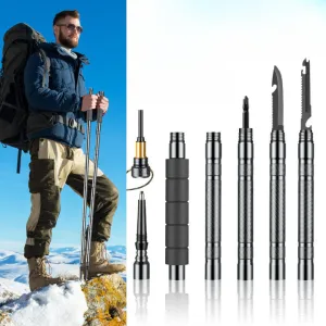 Tactical Trekking Pole for Hiking, Walking Cane Stick, Survival Alpenstock