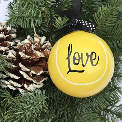 Tennis Ball Christmas Ornament