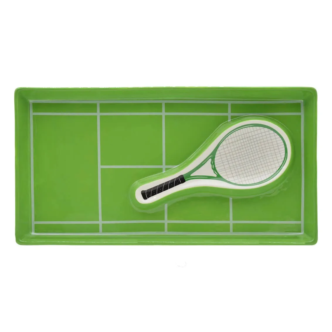 Tennis Serving Tray and Bowl Snack Set