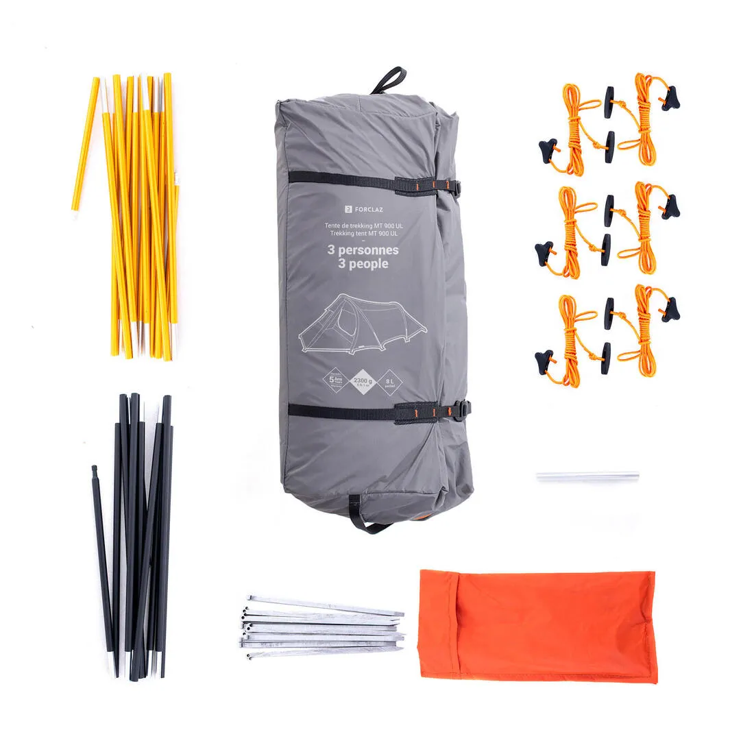 Tente tunnel de trekking - 3 places - MT900 Ultralight