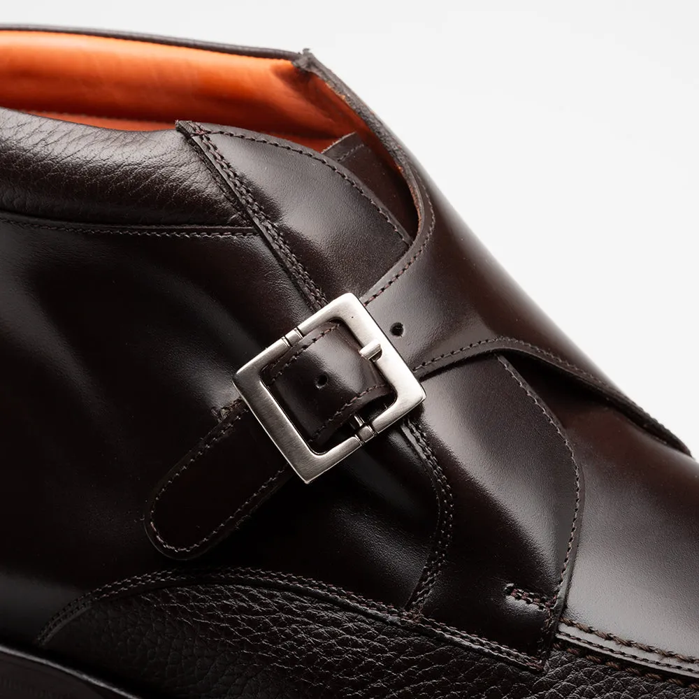 Textured/Hi-Shine Calf Monk DemiBoot