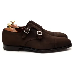 'Thomas' Dark Brown Suede Double Monk Strap UK 9 E