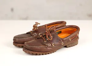 Timberland Leather Deck Boat Shoes - Brown - UK 7