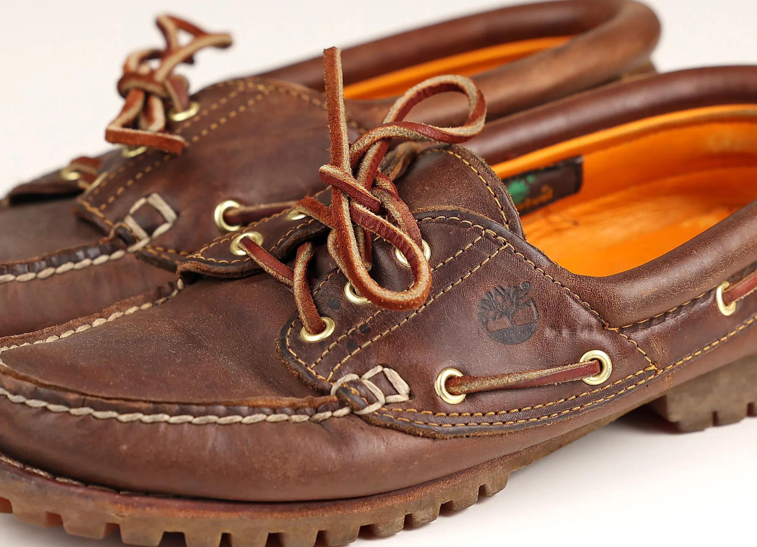 Timberland Leather Deck Boat Shoes - Brown - UK 7