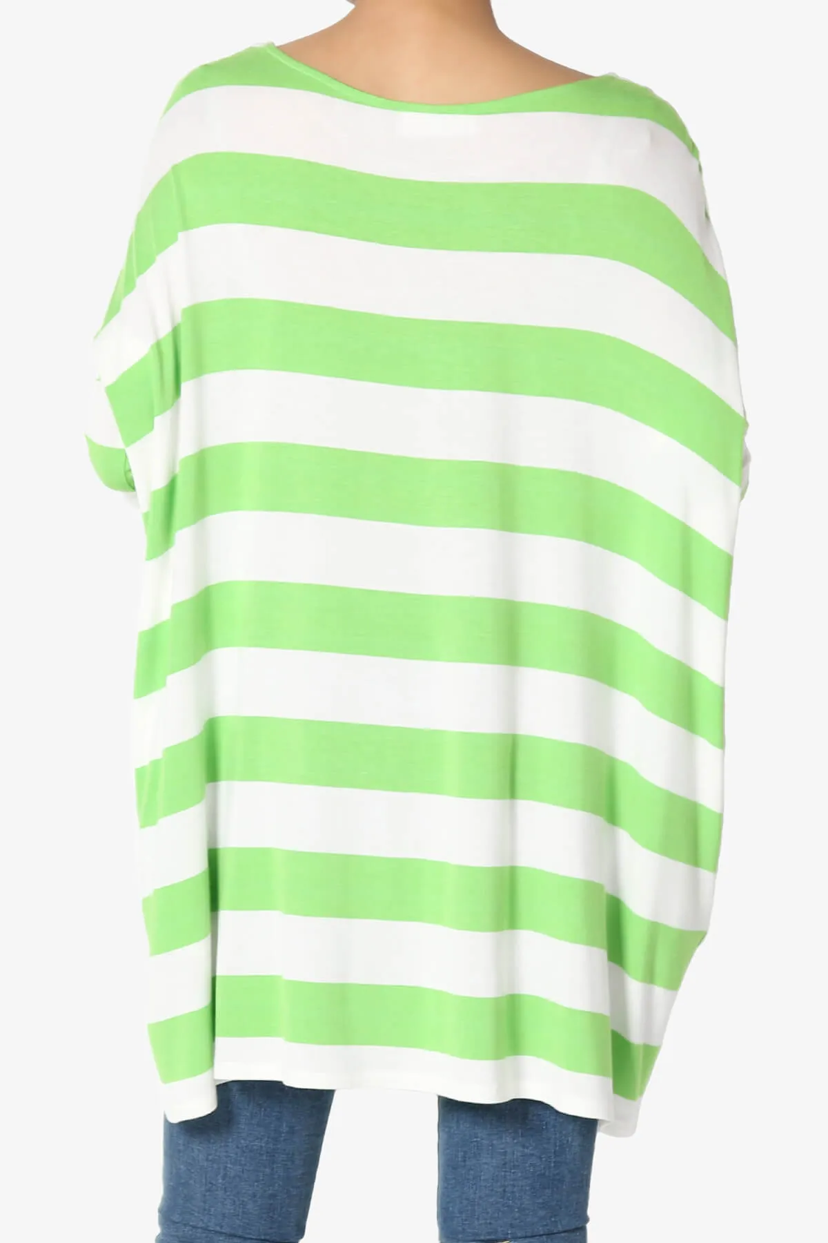 Timp Stripe Drop Shoulder Tunic Top