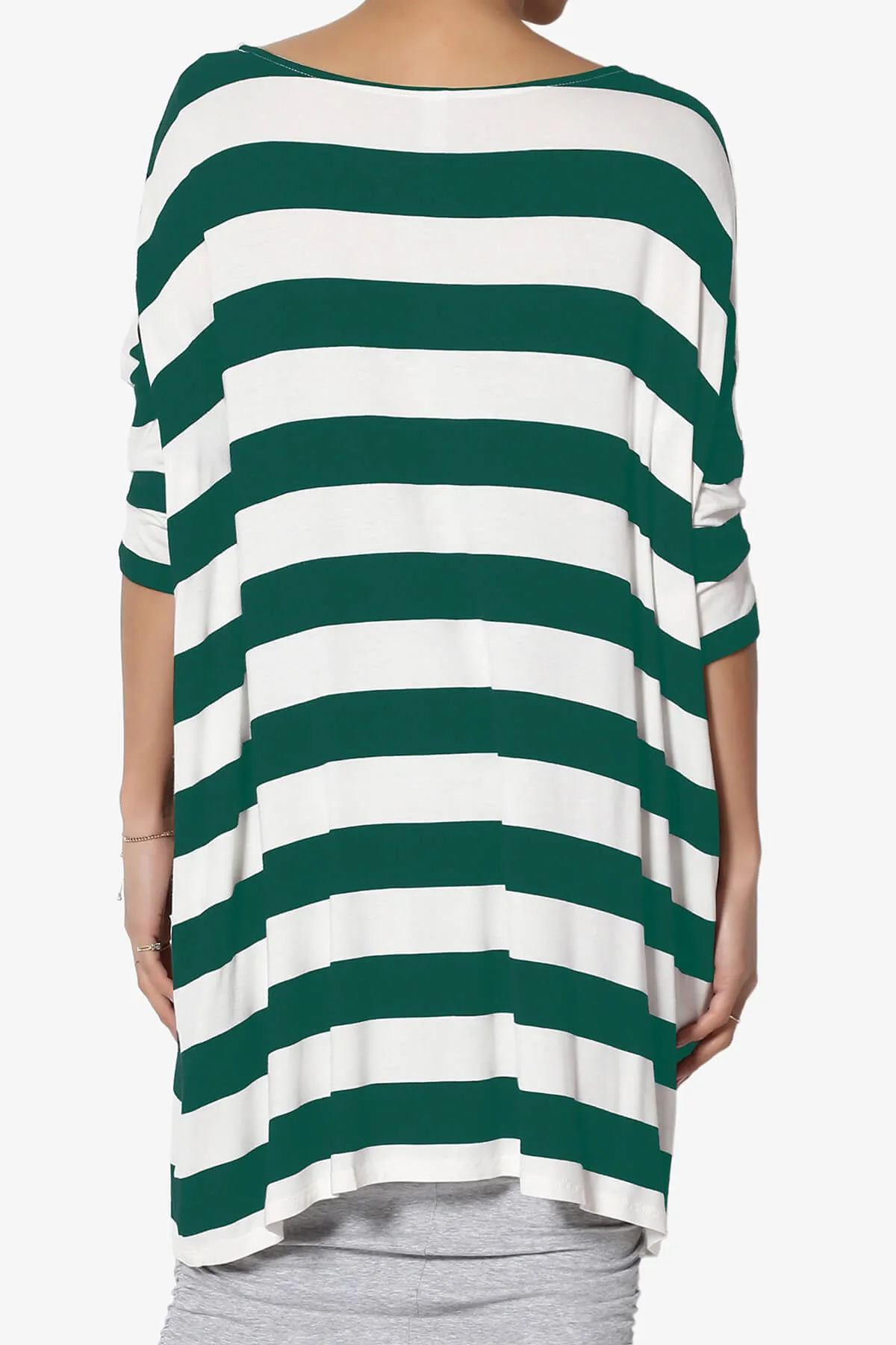 Timp Stripe Drop Shoulder Tunic Top