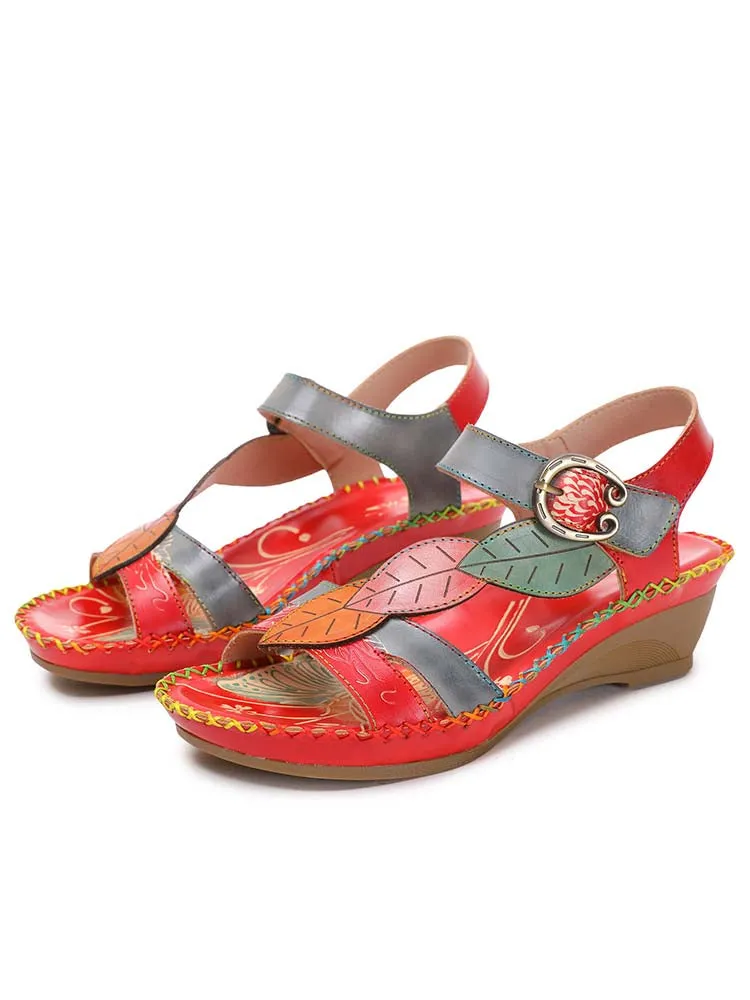 Tinsley Retro Floral Embossing Sandals