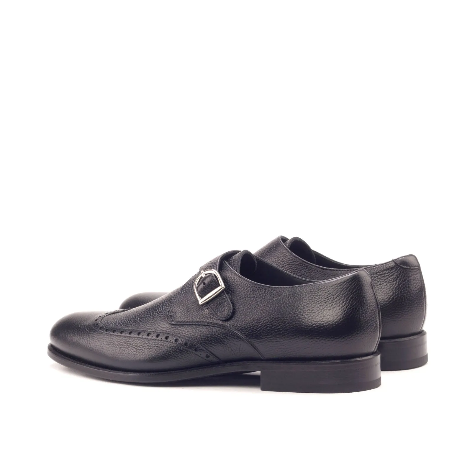 Unique Handcrafted Black Single Strap Monkstrap