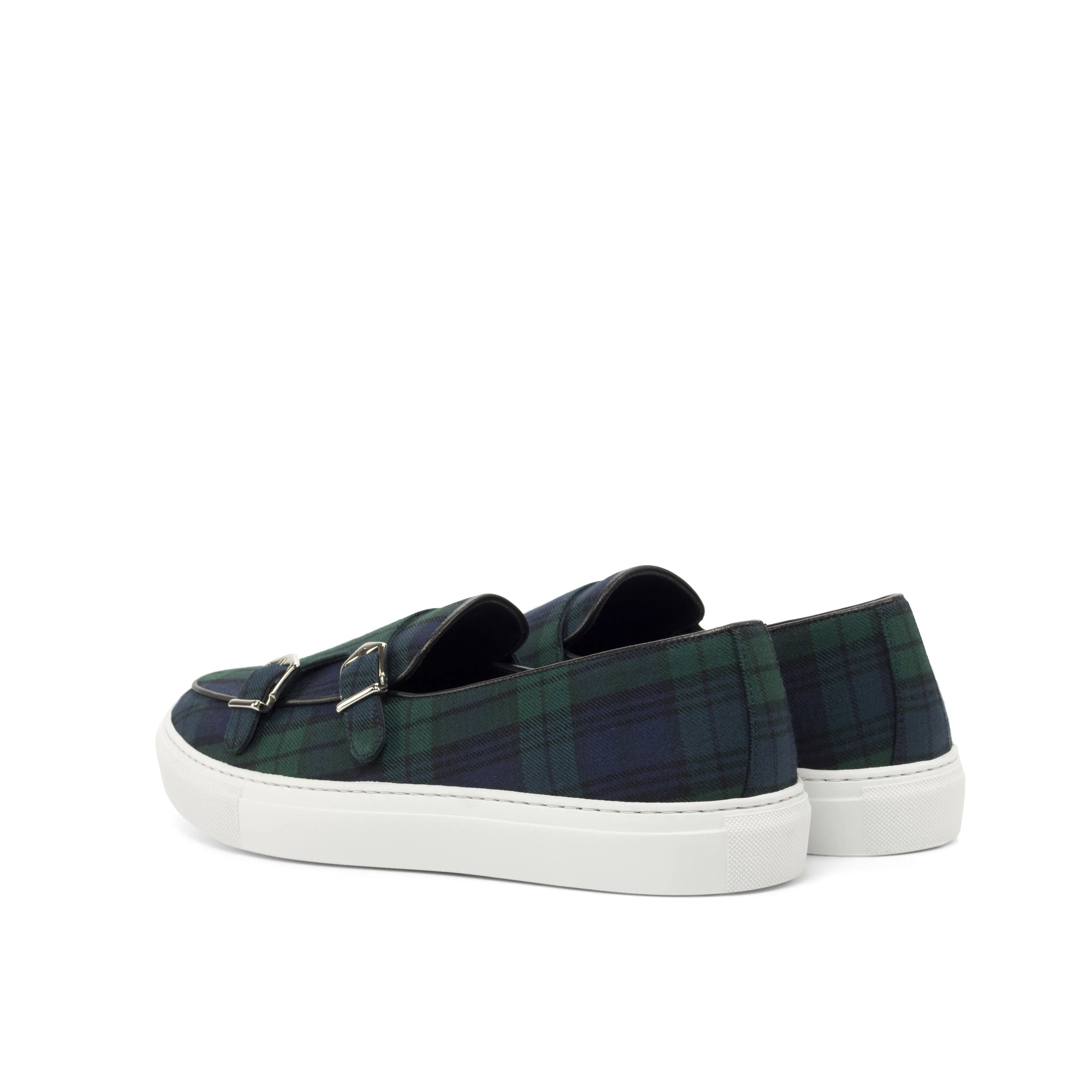 Unique Handcrafted Monk Sneaker   Blackwatch Sartorial