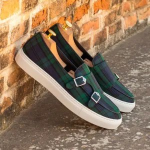 Unique Handcrafted Monk Sneaker   Blackwatch Sartorial