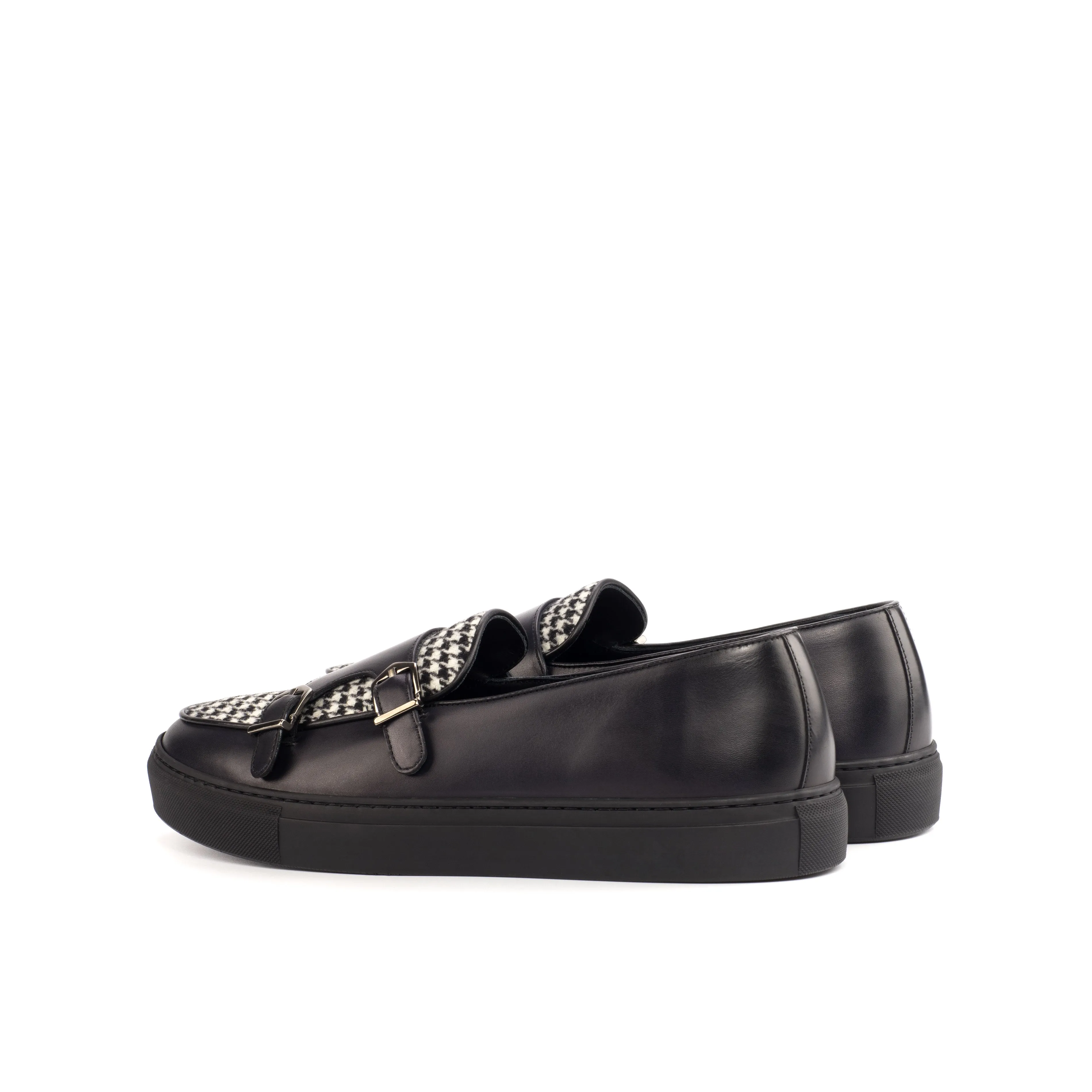 Unique Handcrafted Monk Sneaker   Houndstooth sartorial