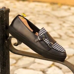 Unique Handcrafted Monk Sneaker   Houndstooth sartorial