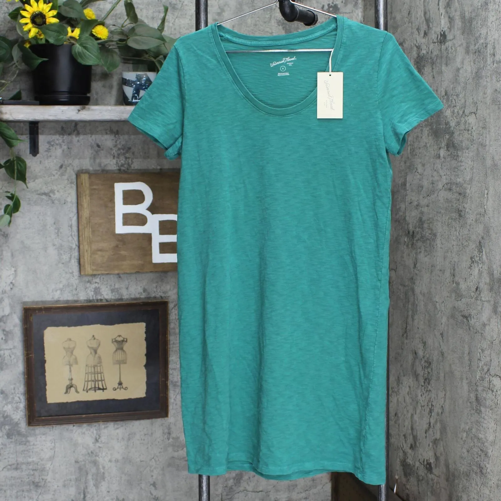 Universal Thread Women's Burnout Short Sleeve T-Shirt Dress