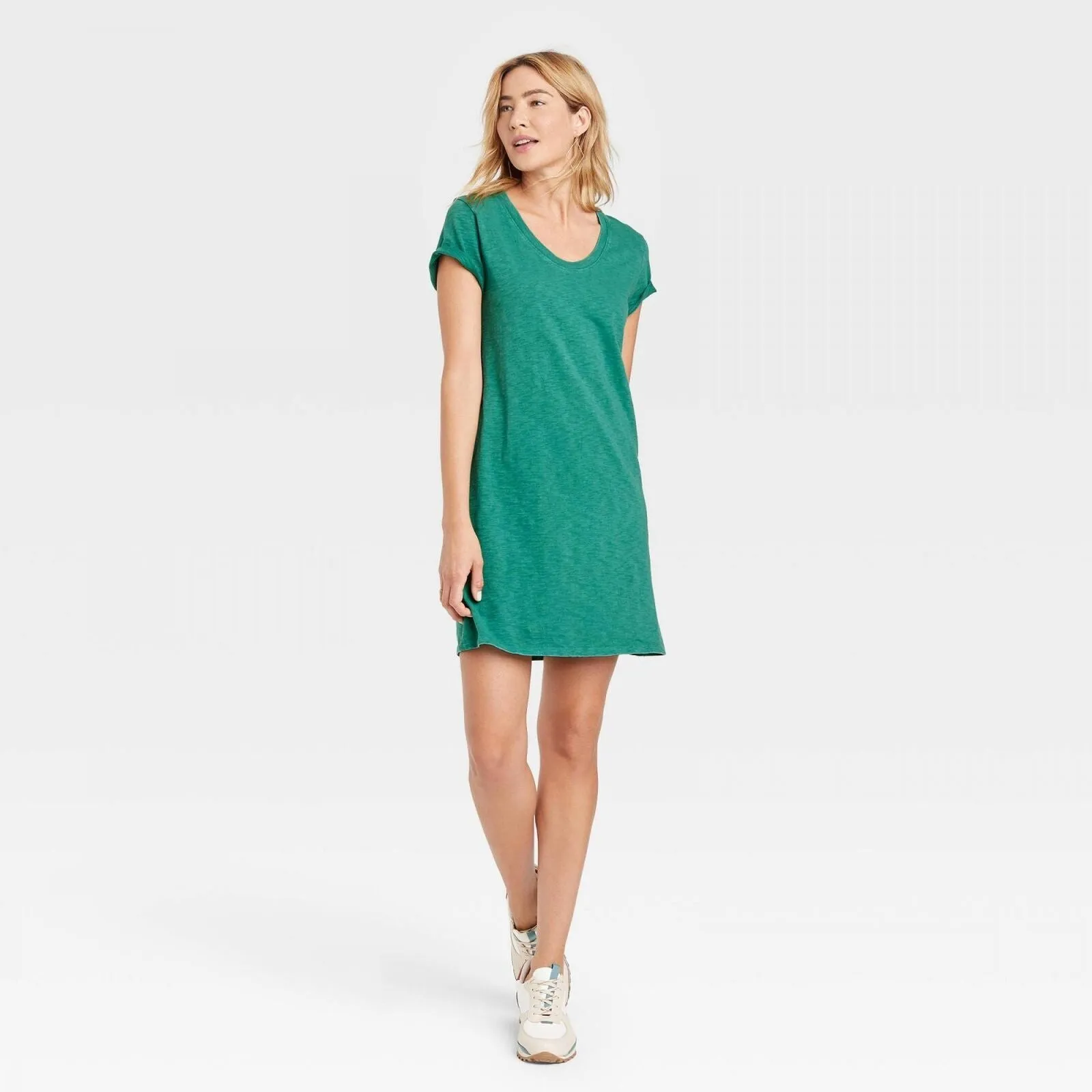 Universal Thread Women's Burnout Short Sleeve T-Shirt Dress