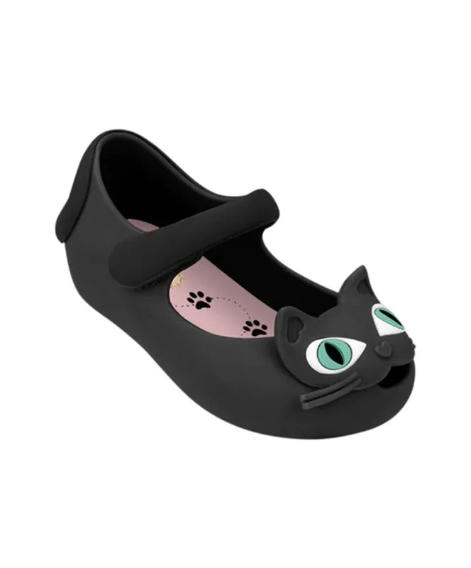 [US7] Mini Melissa Toddler Black Cat Jelly Shoes