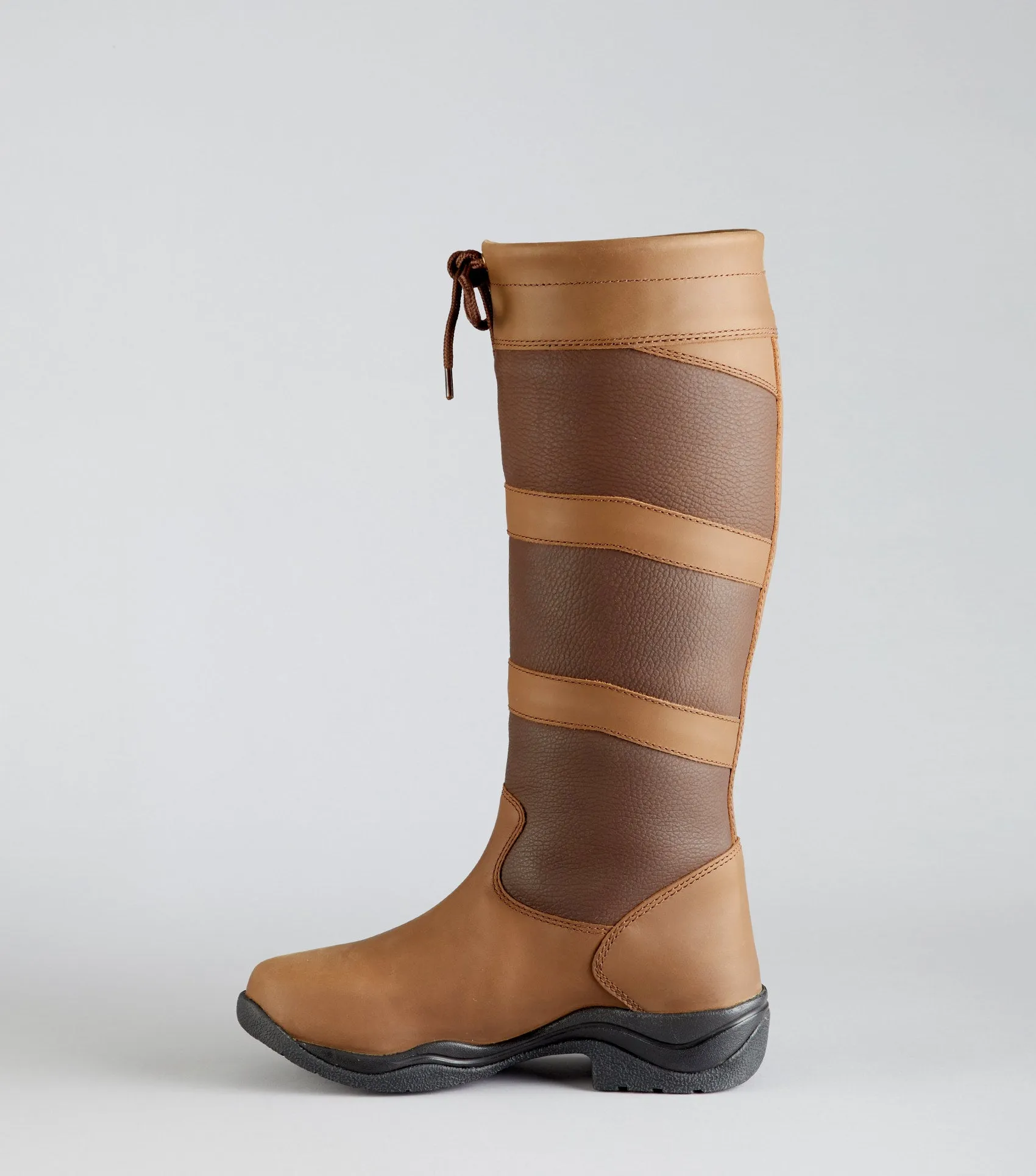 Vallenia Ladies Waterproof Country Boots Brown (Wide Calf)
