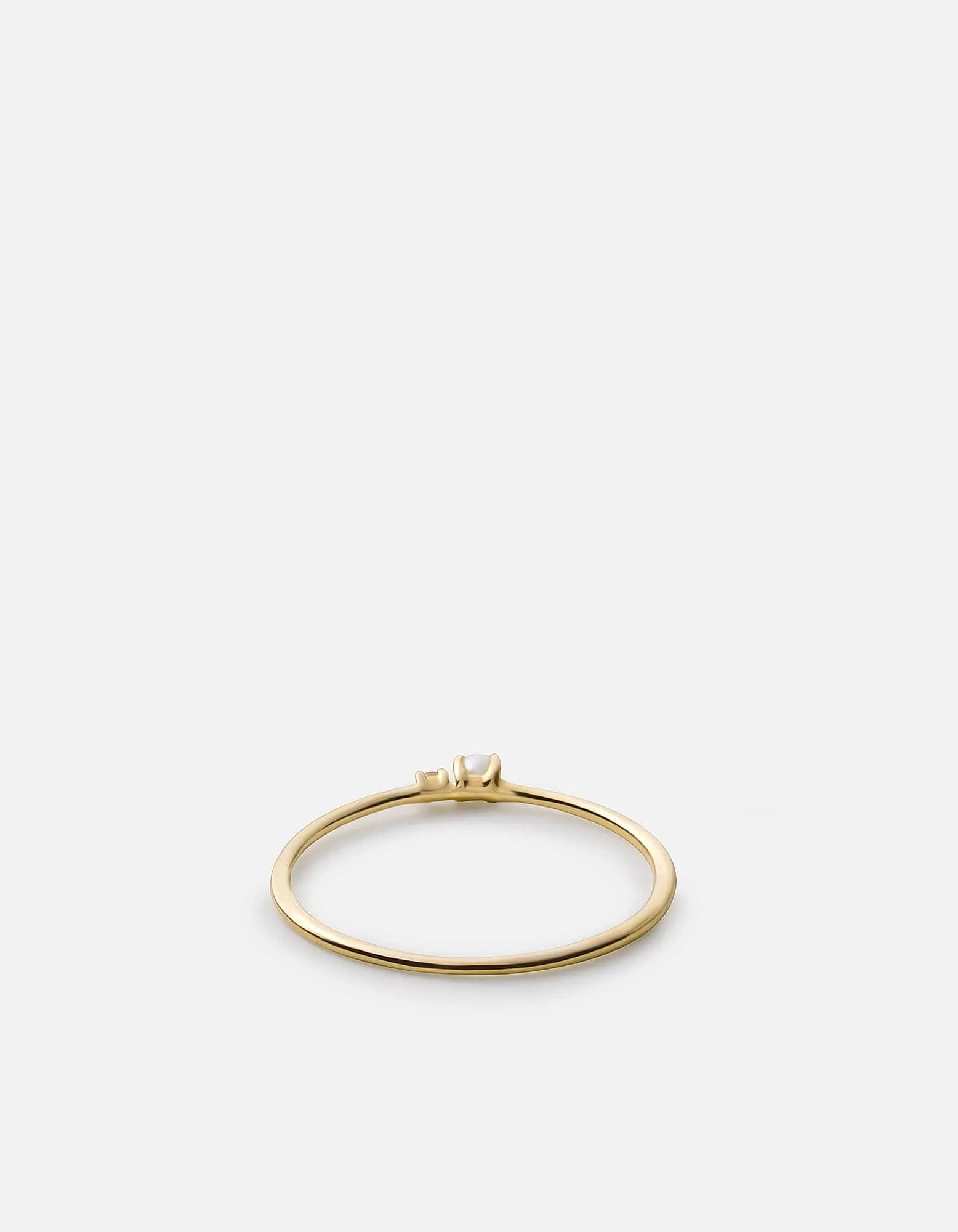 Vera Pearl Ring, 14k Gold Pavé