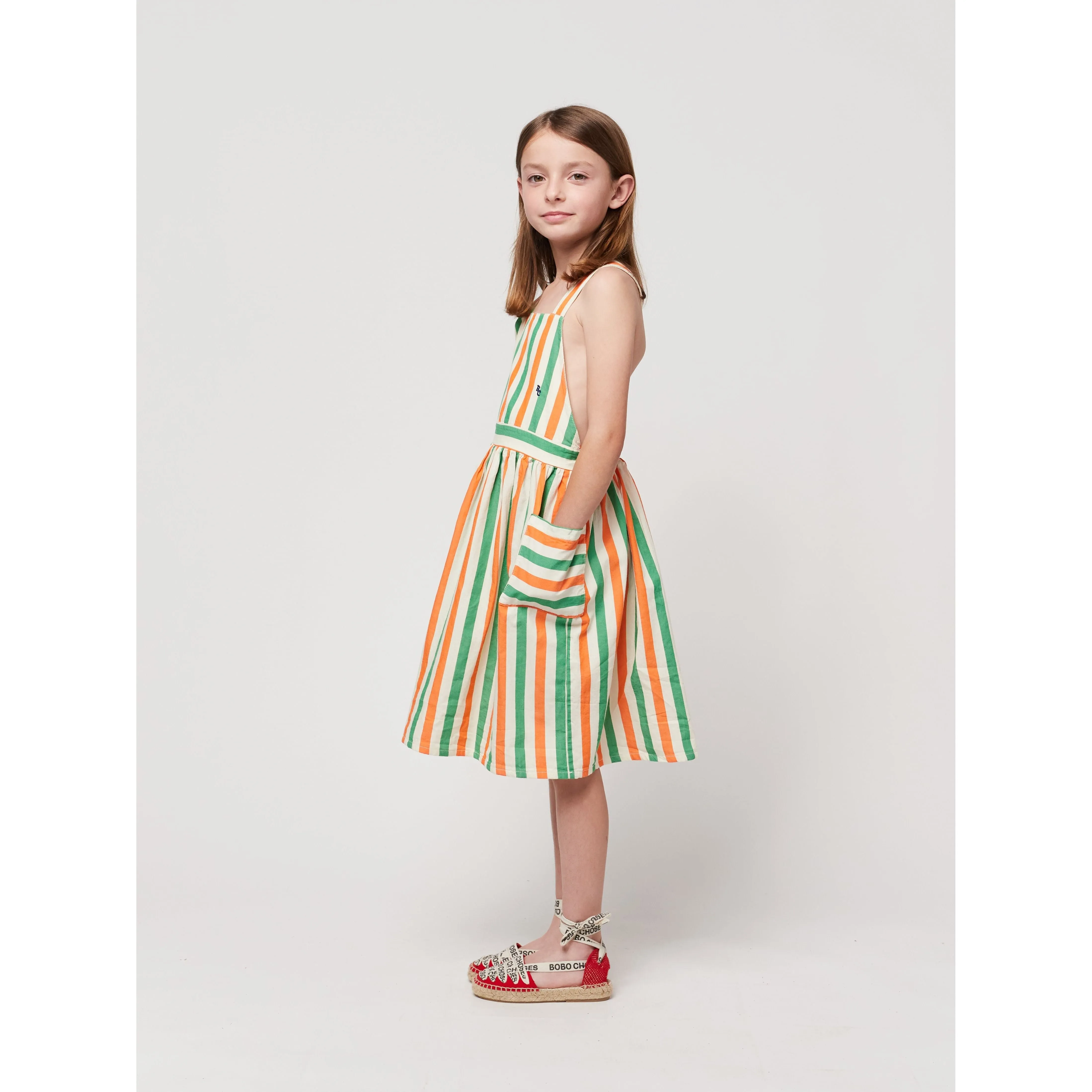 Vertical Stripes Woven Dress
