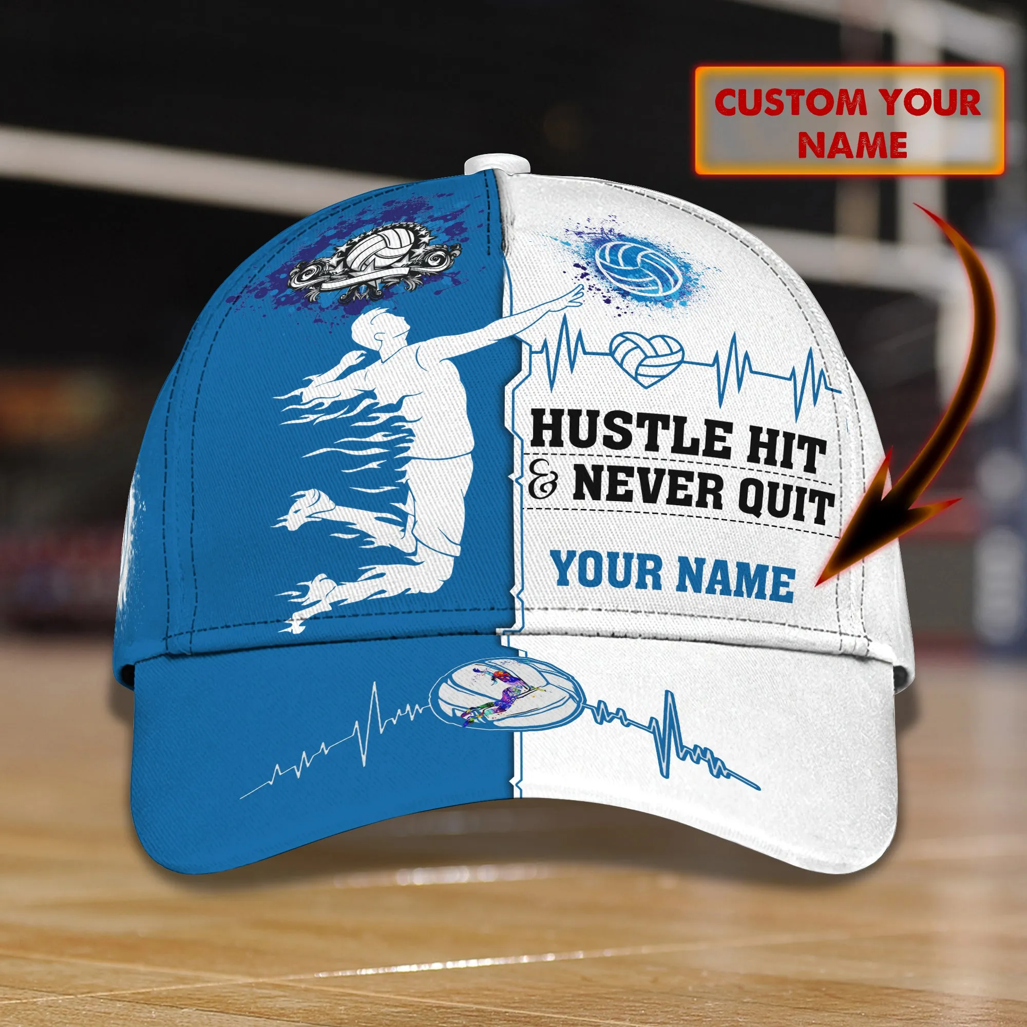 Volleyball Hd98- Personalized Name Cap -Loop- Hd98 84