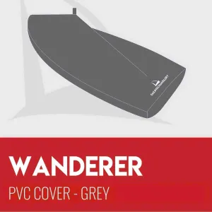 Wanderer Boat Cover - Boom Up - PVC Grey