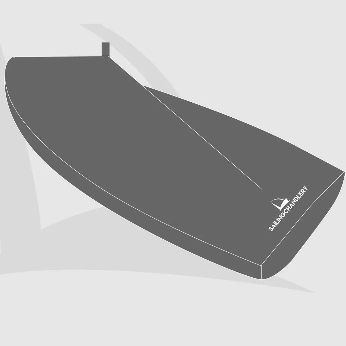 Wanderer Boat Cover - Boom Up - PVC Grey