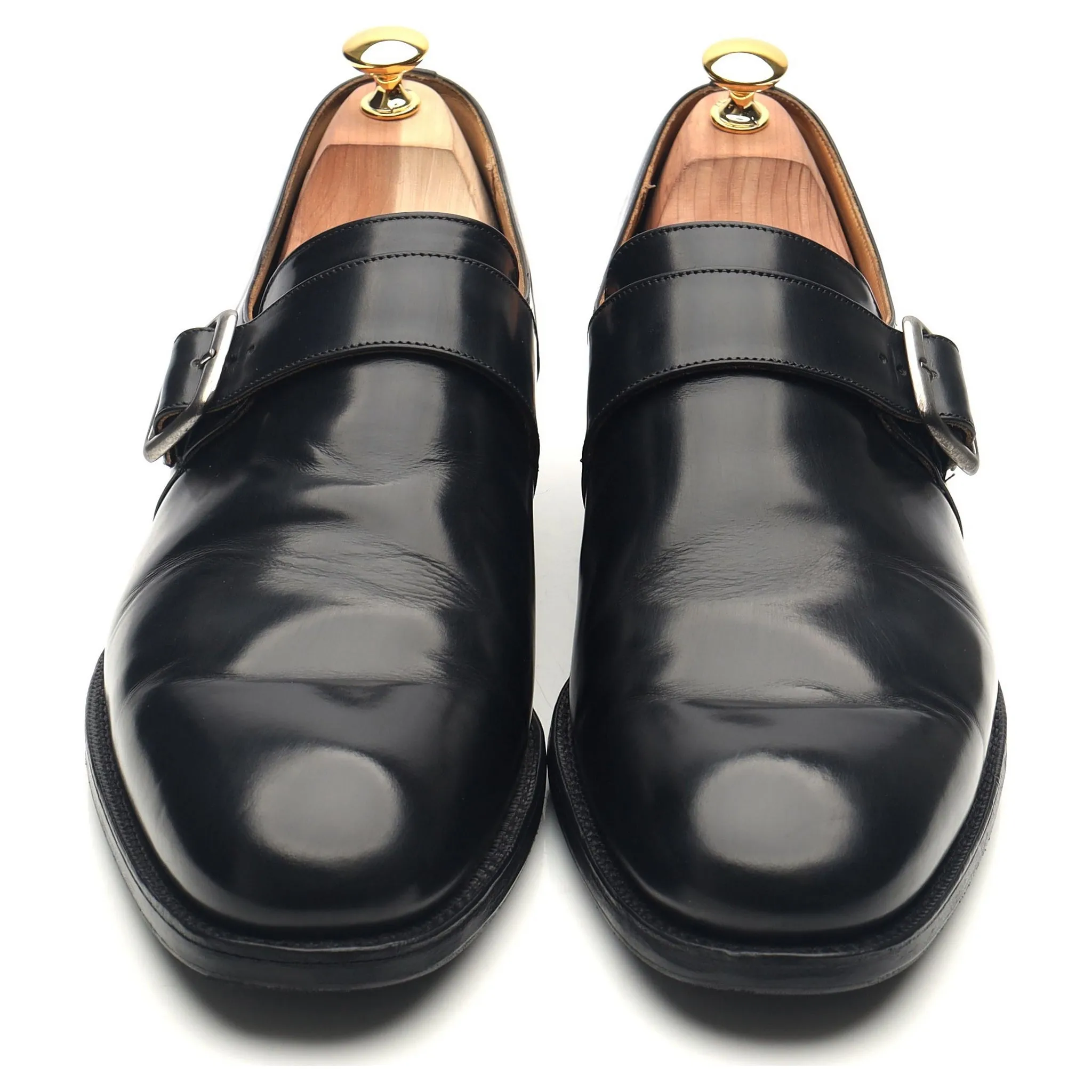 'Westbury' Black Leather Monk Strap UK 11 F