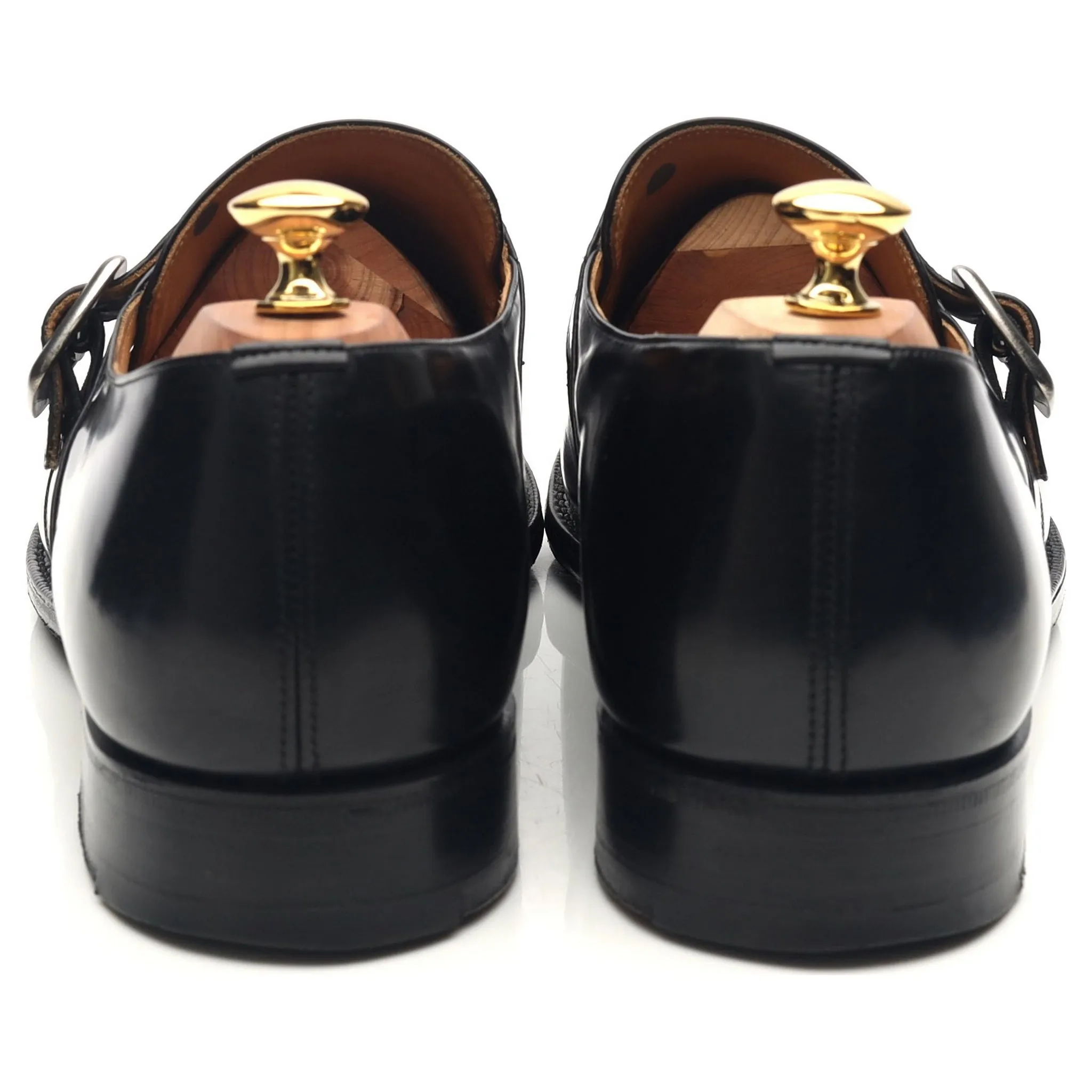 'Westbury' Black Leather Monk Strap UK 11 F