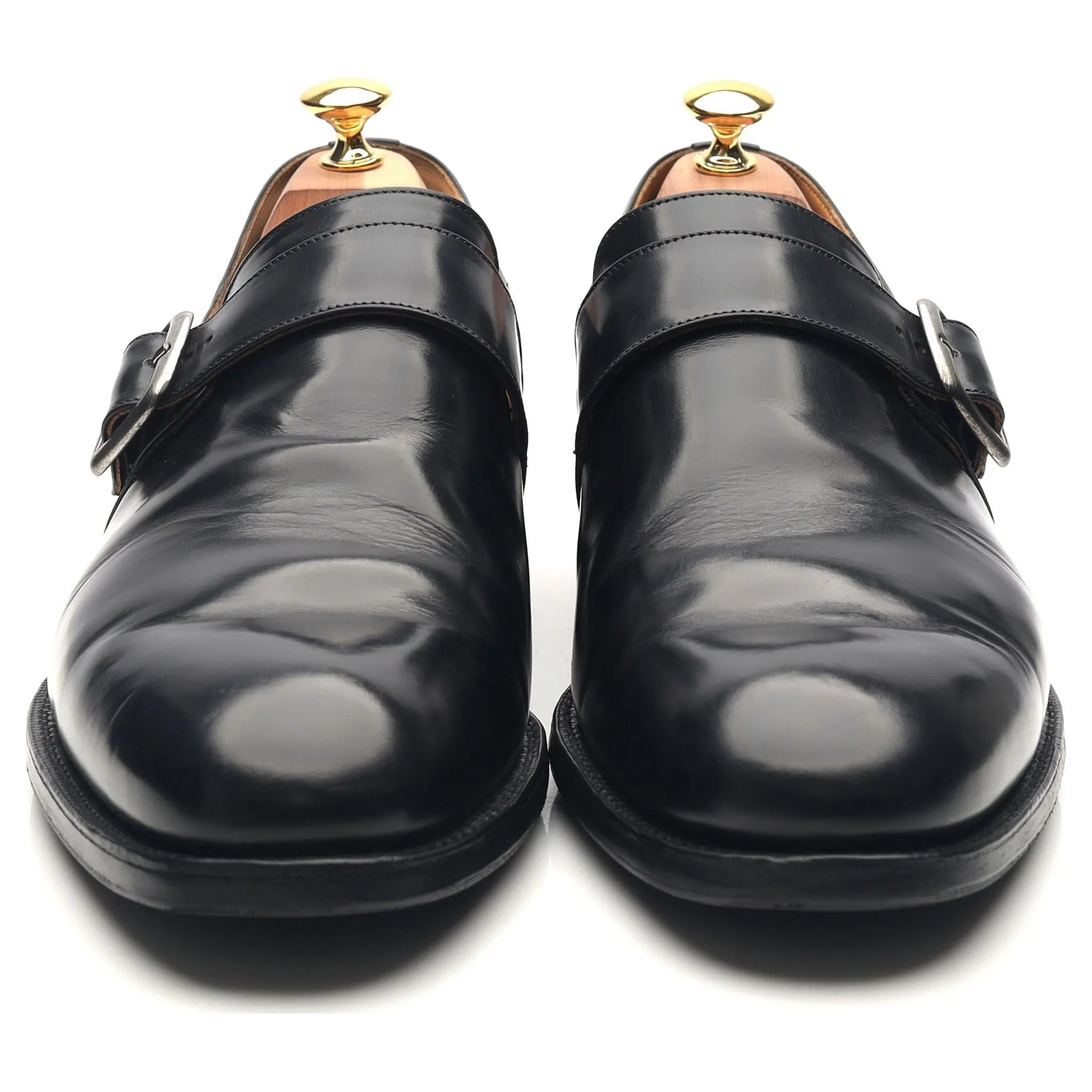 'Westbury' Black Leather Monk Strap UK 11 F