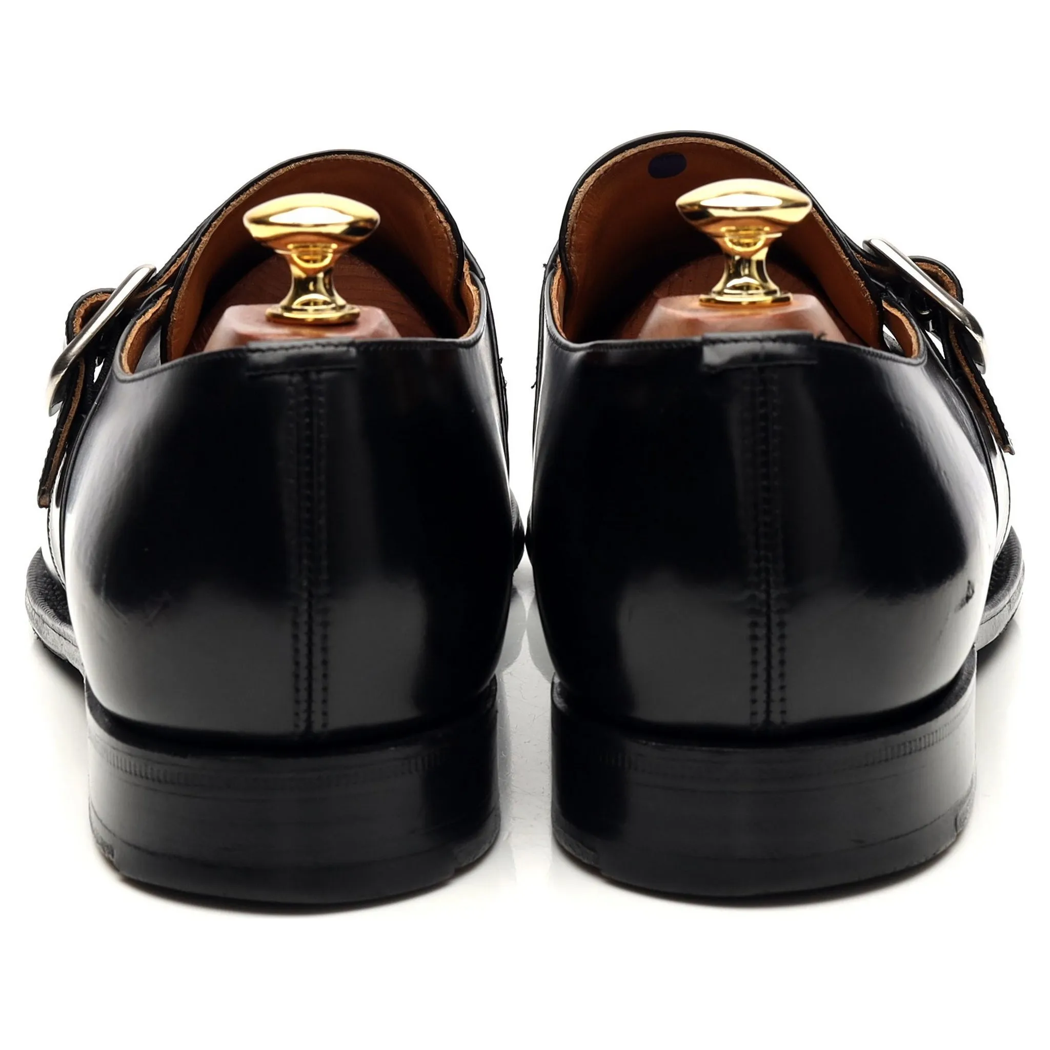 'Westbury' Black Leather Monk Strap UK 9 G