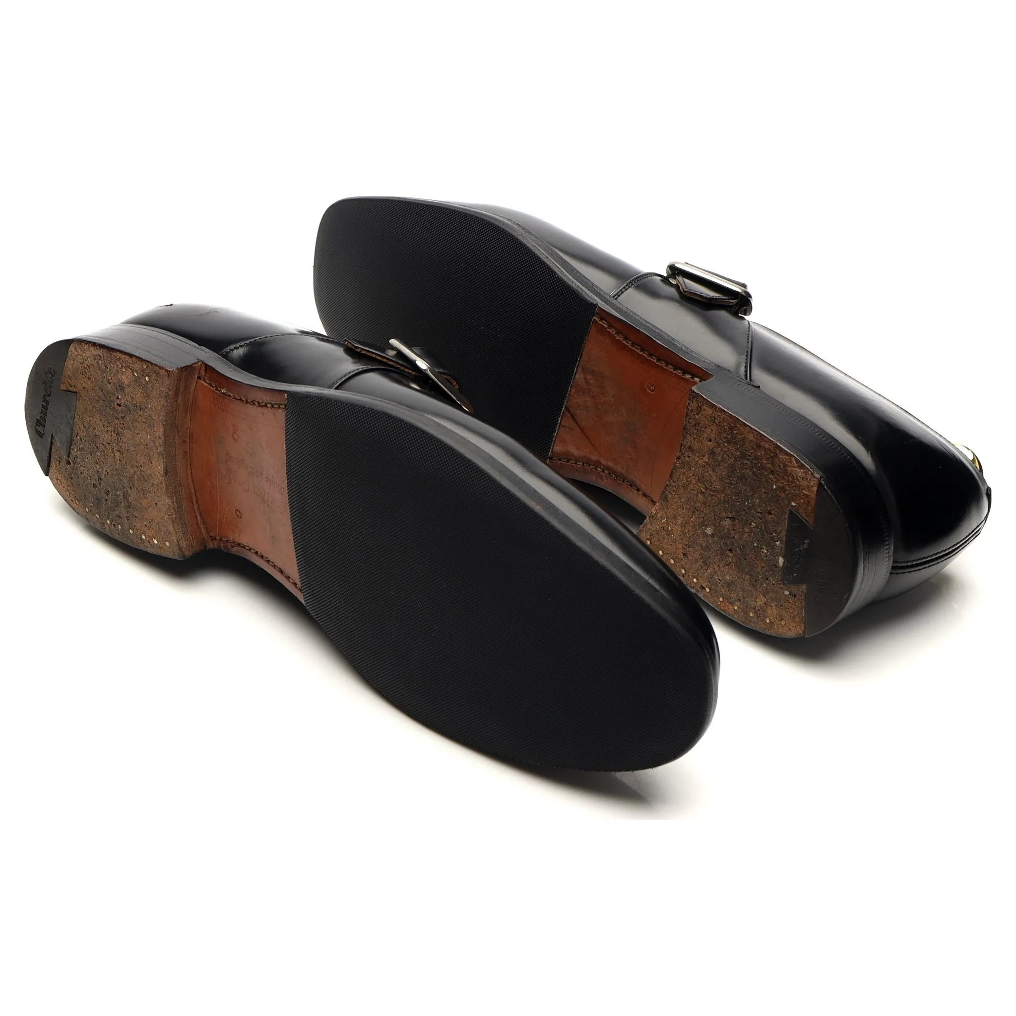 'Westbury' Black Leather Monk Strap UK 9 G