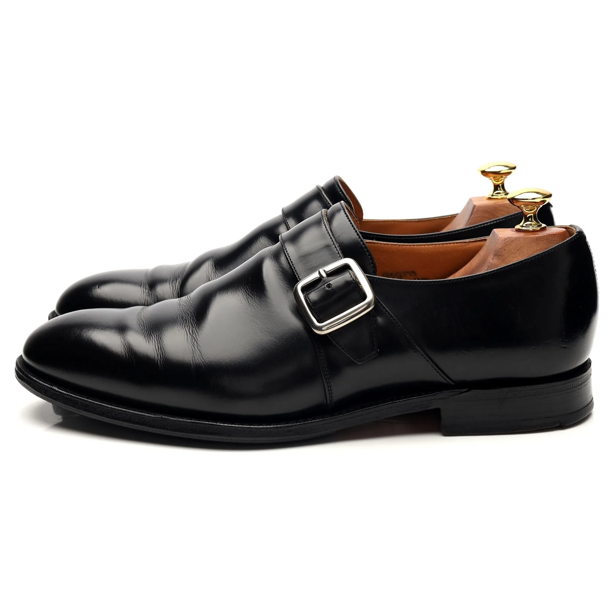 'Westbury' Black Leather Monk Strap UK 9 G