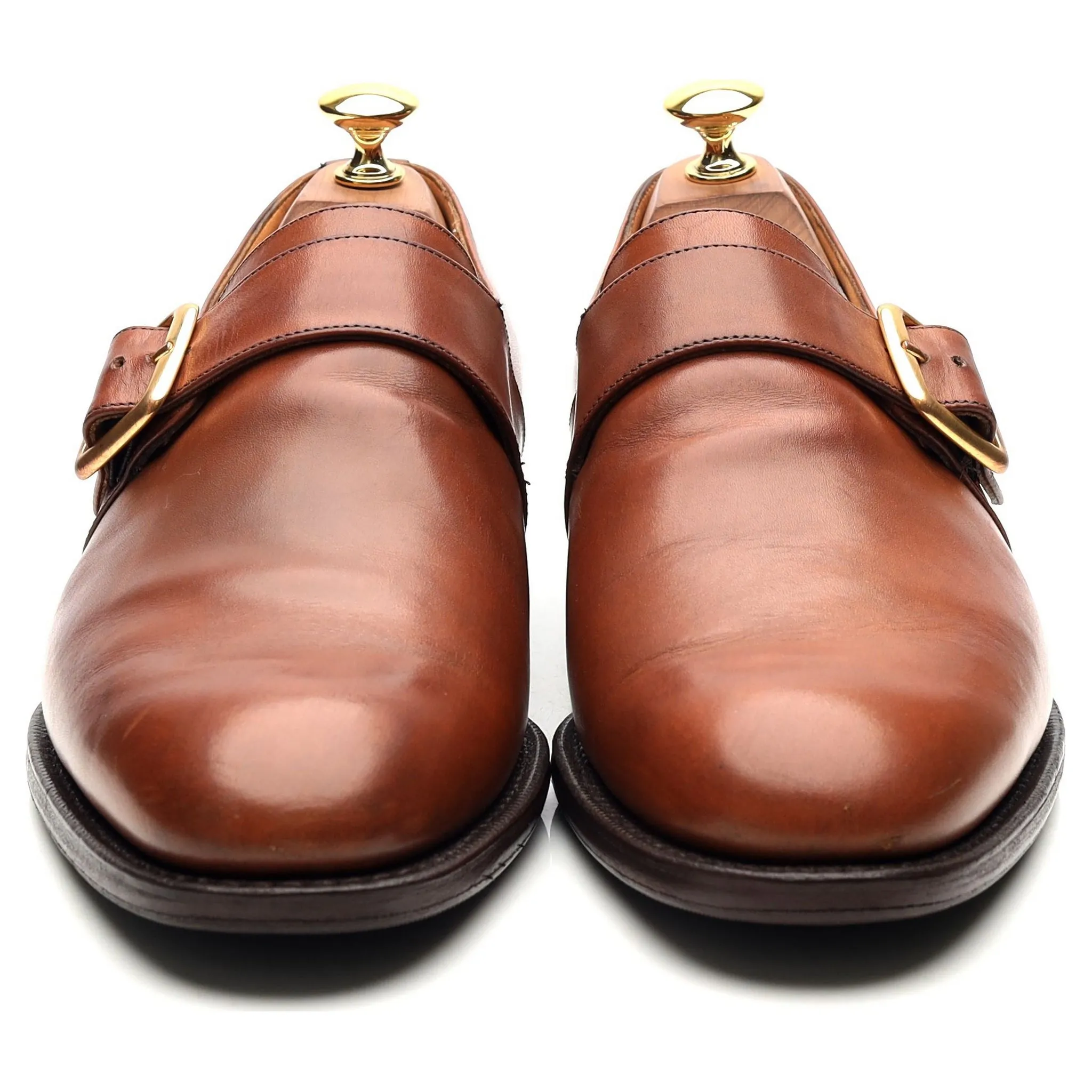 'Westbury' Brown Leather Monk Strap UK 6.5 G
