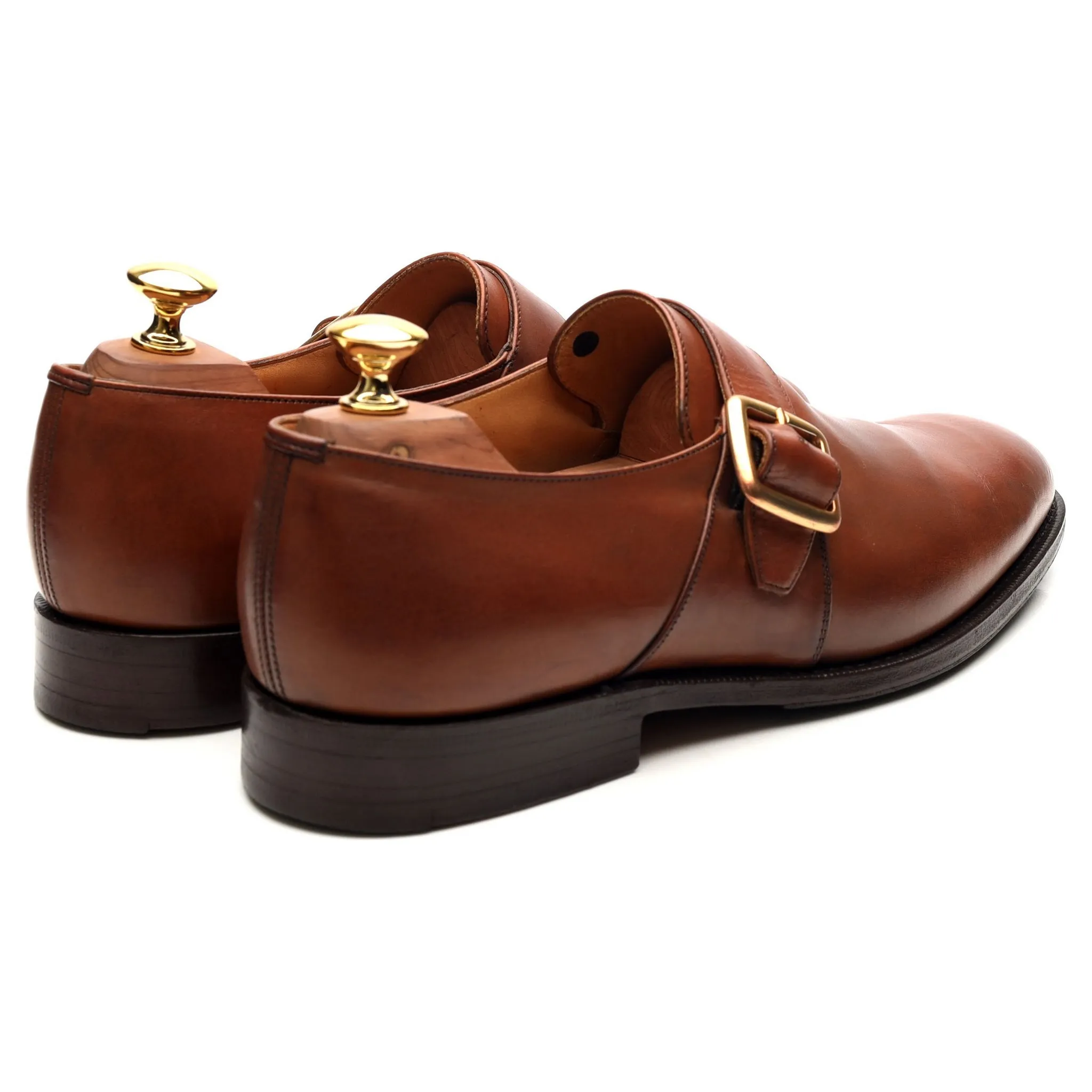 'Westbury' Brown Leather Monk Strap UK 6.5 G