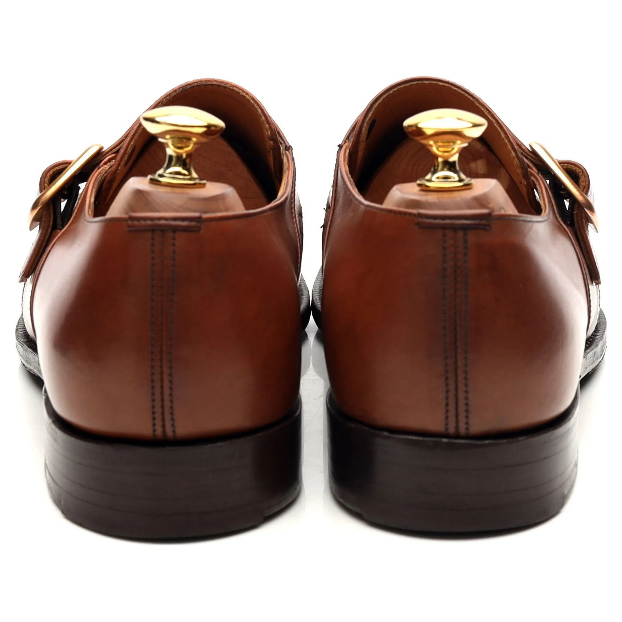 'Westbury' Brown Leather Monk Strap UK 6.5 G
