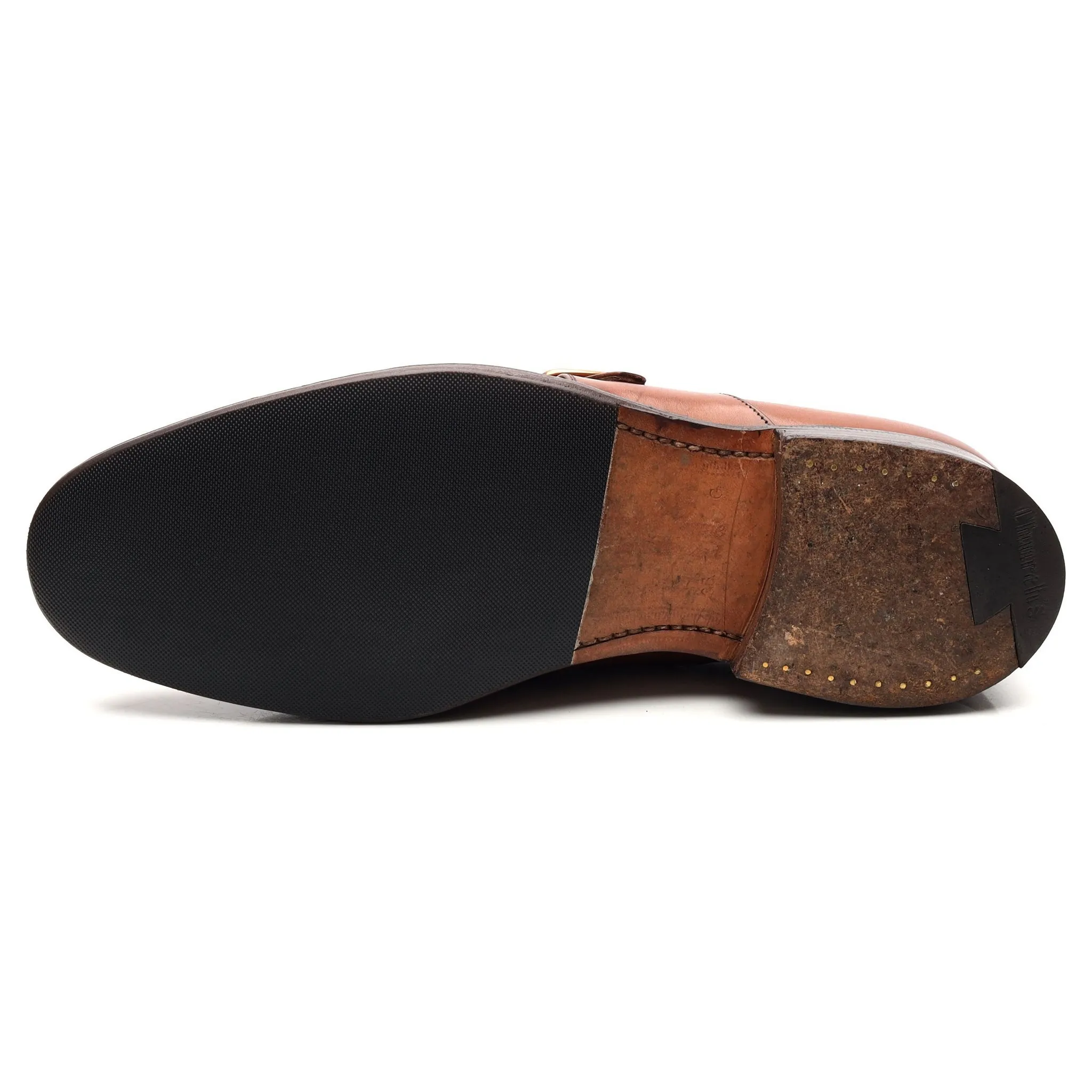 'Westbury' Brown Leather Monk Strap UK 6.5 G