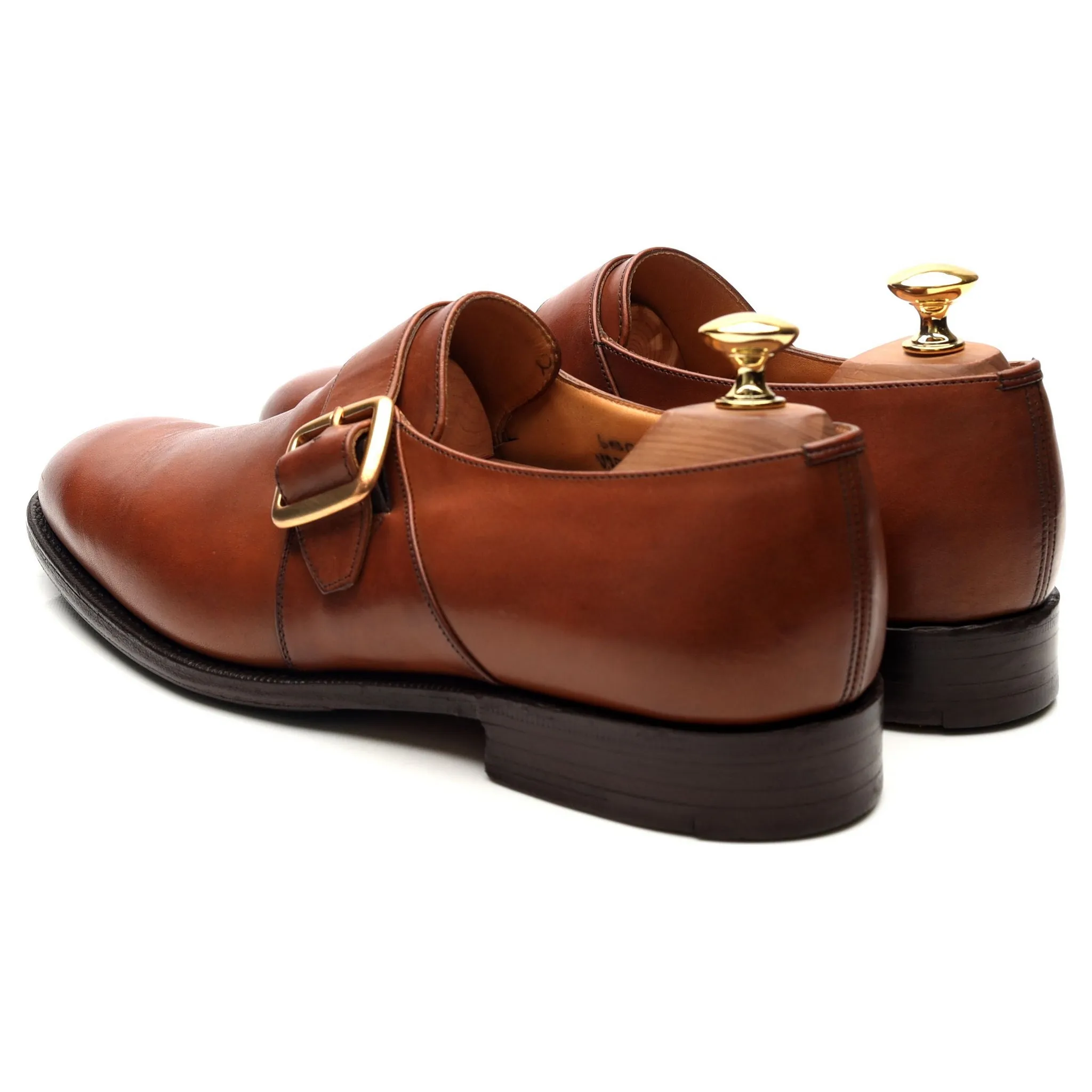 'Westbury' Brown Leather Monk Strap UK 6.5 G