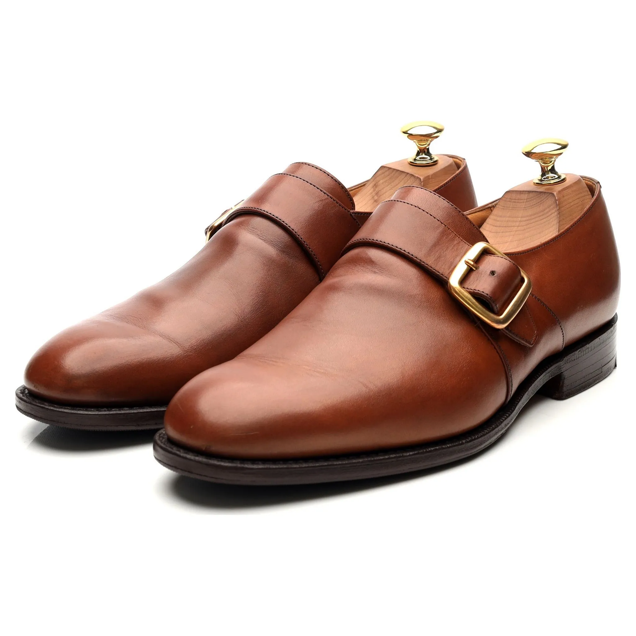 'Westbury' Brown Leather Monk Strap UK 6.5 G