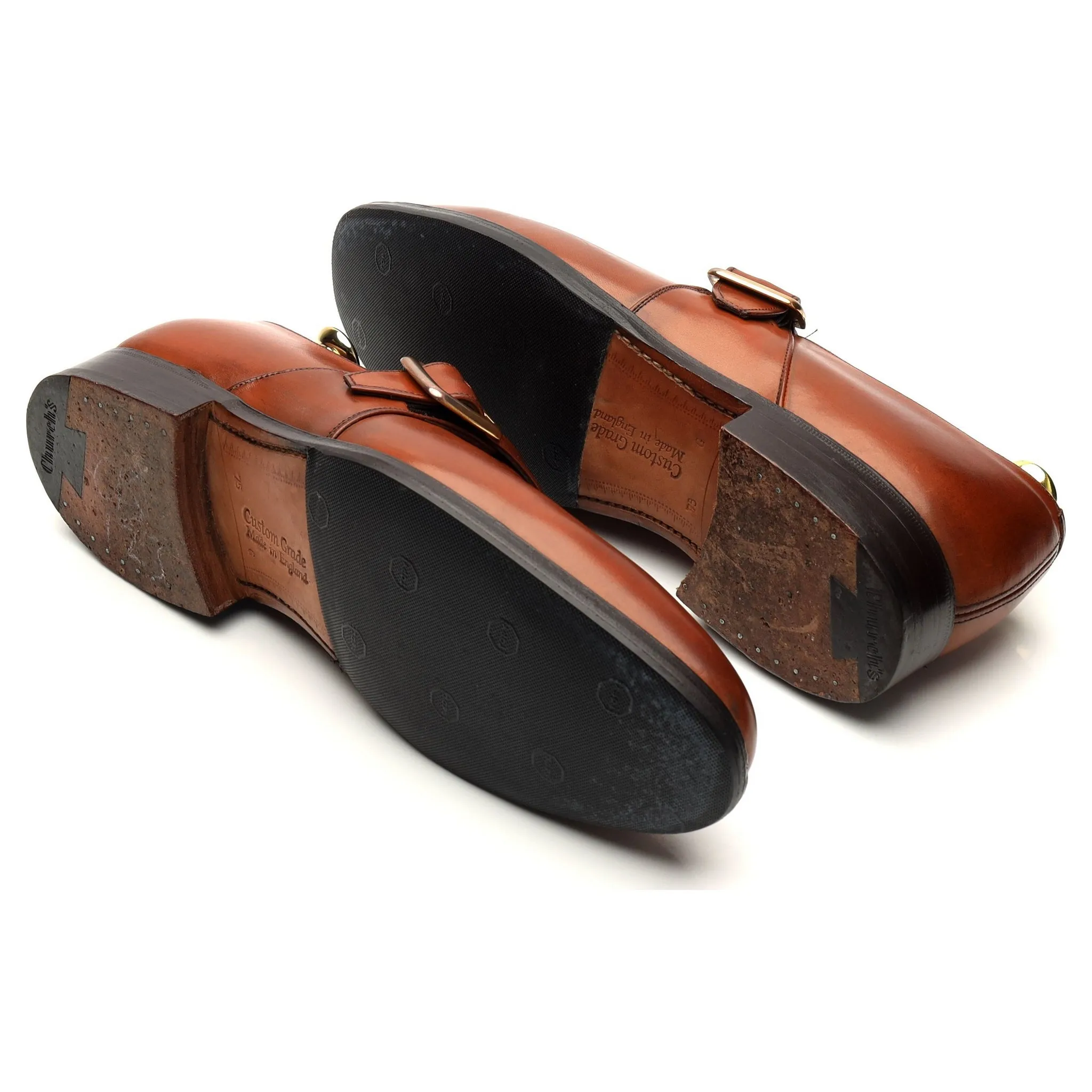 'Westbury' Tan Brown Leather Monk Strap UK 7.5 G