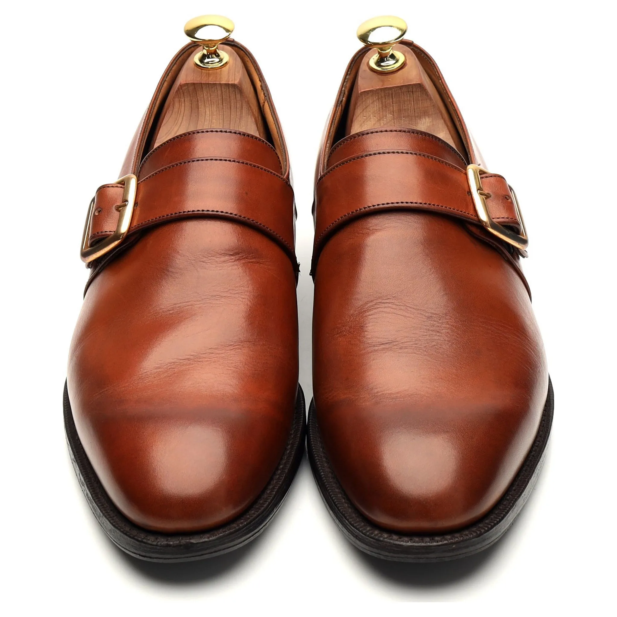'Westbury' Tan Brown Leather Monk Strap UK 7.5 G