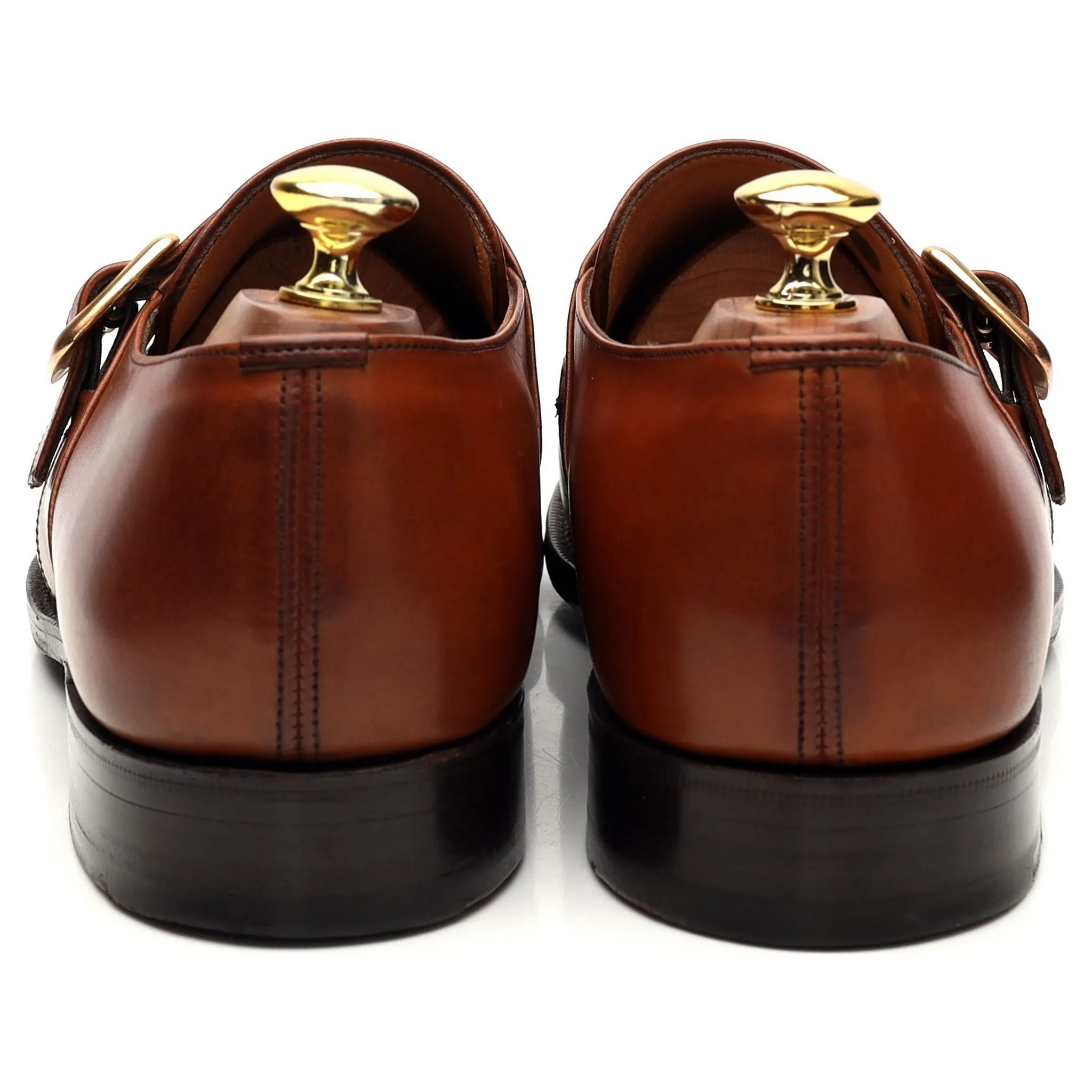 'Westbury' Tan Brown Leather Monk Strap UK 7.5 G