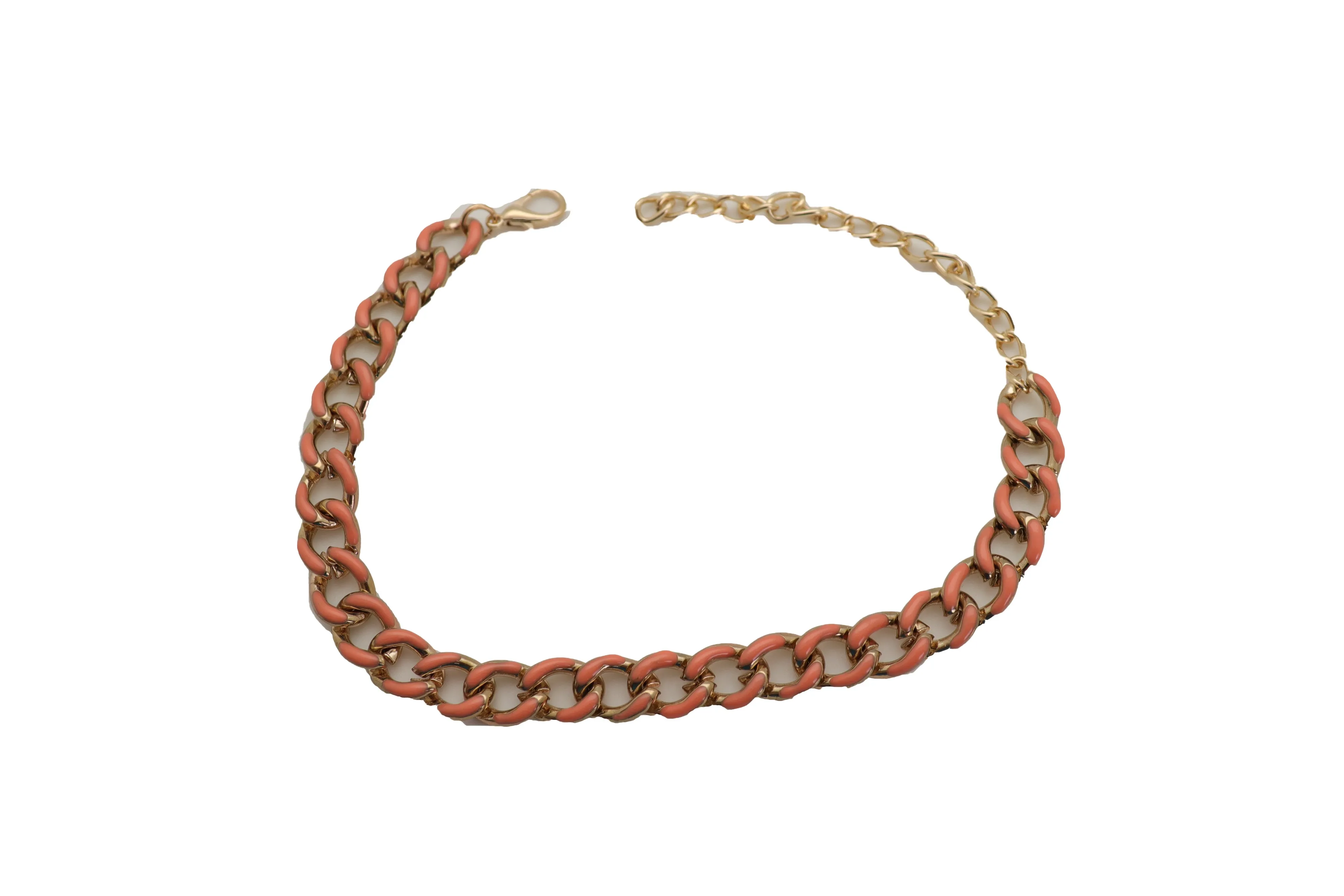 Western Bracelet Gold Metal Boot Chain Coral Links Anklet Shoe Charm Bling
