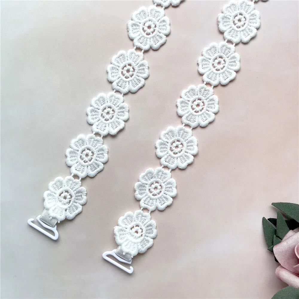 White Flower Bra Straps