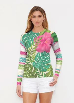 Wild Begonia (13489) ~ Long Sleeve Rash Guard