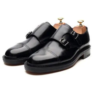 'William' Black Leather Double Monk Strap UK 6.5 E