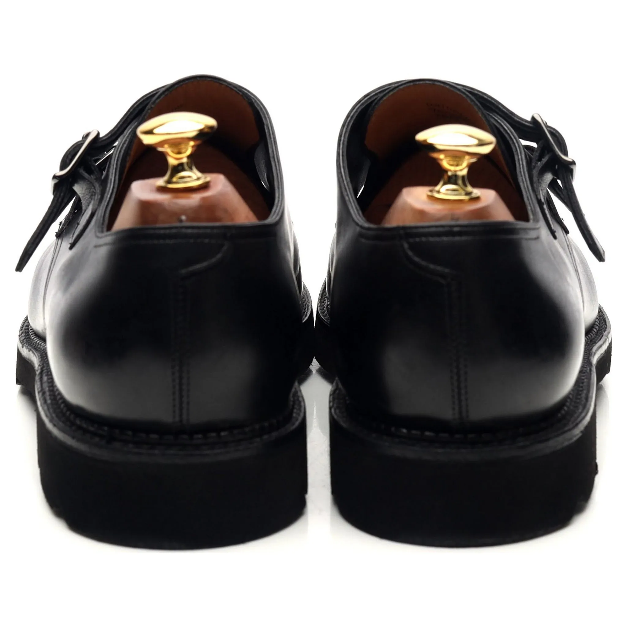 'William' Black Leather Double Monk Strap UK 9 E